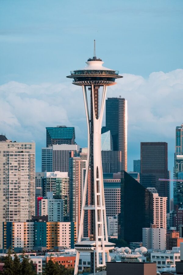 Photo by Andrea Leopardi Space Needle near buildings at daytime