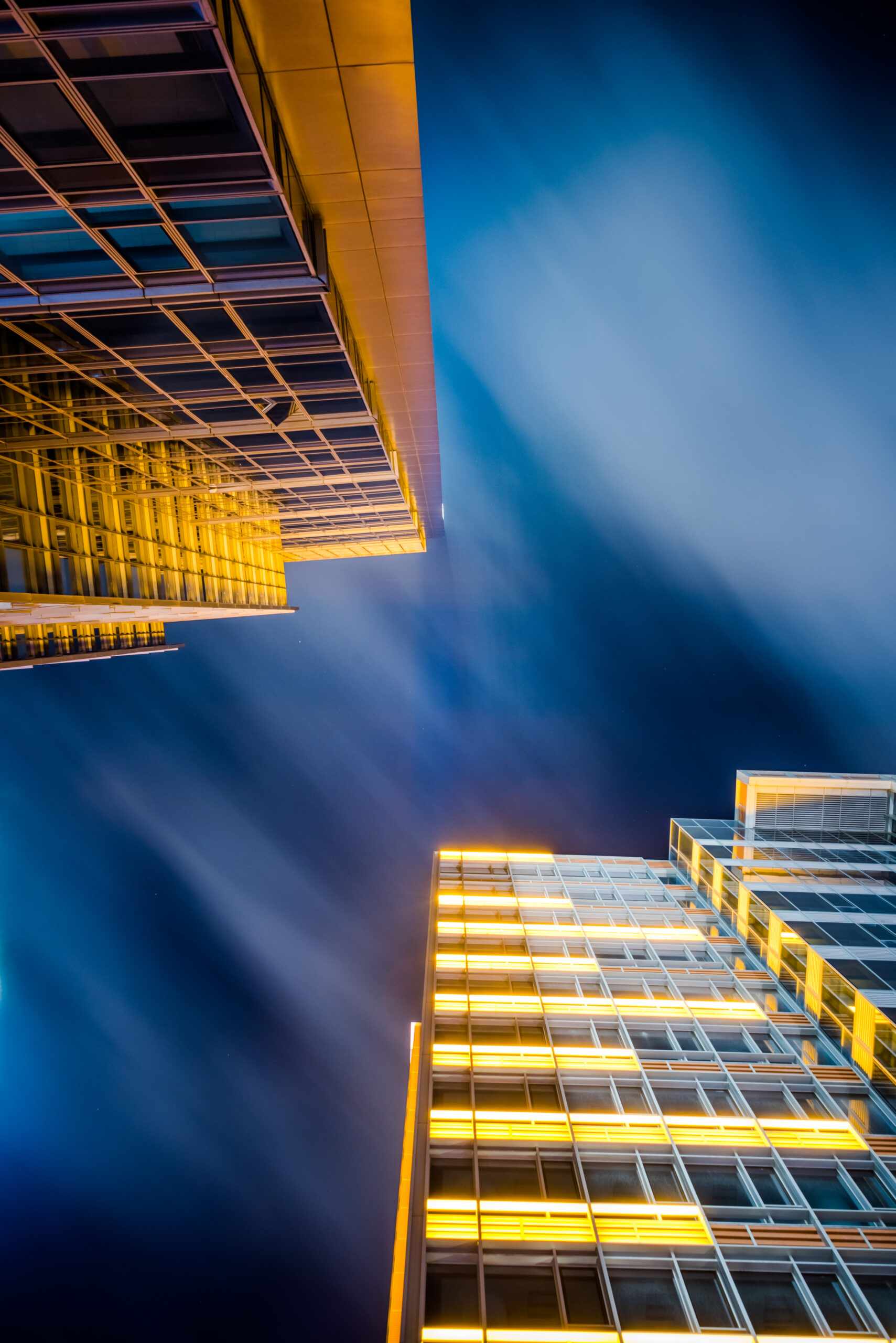 Low angle view of Modern Office Buildings